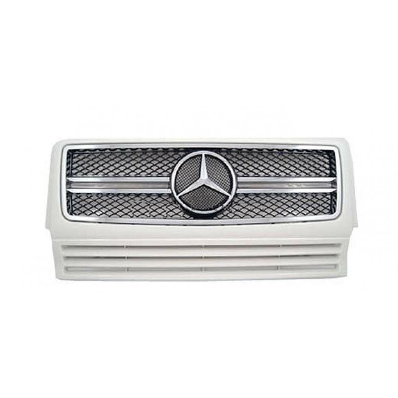 White G63 Style Front Grill Fit For Mercedes-Benz W463 G-class G500 G55 G65